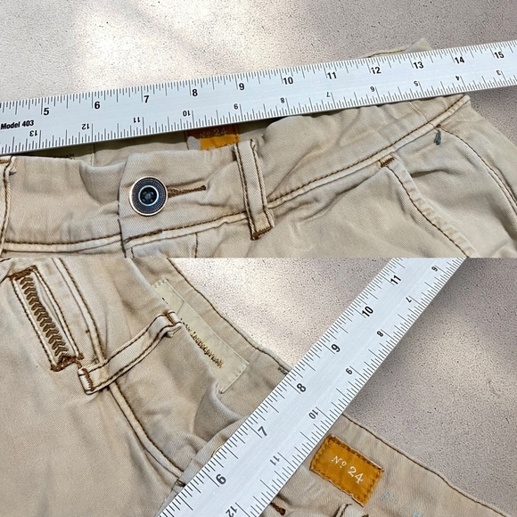 Anthropologie | Pilcro and The Letterpress Low Rise Beige Micro Booty Shorts - Picture 5 of 5
